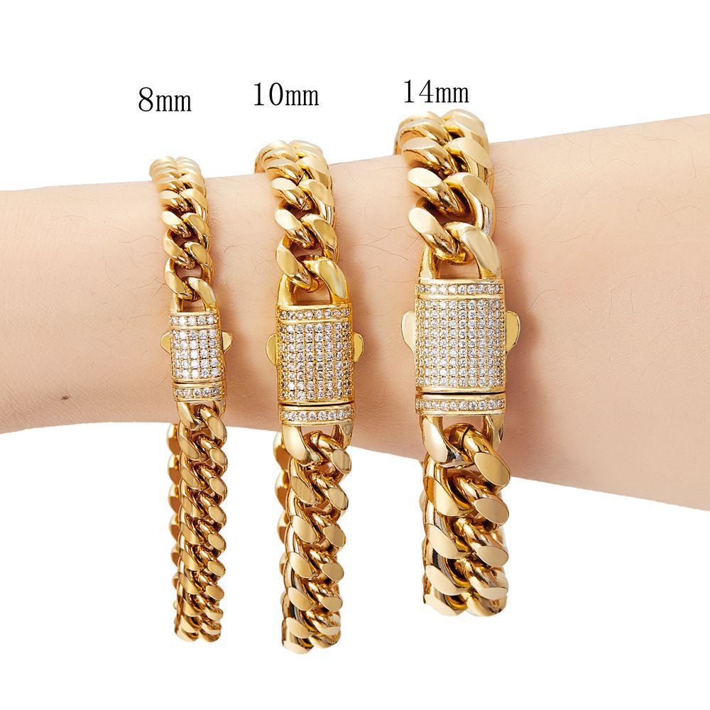 Pulseira Aço Titânio Dourado