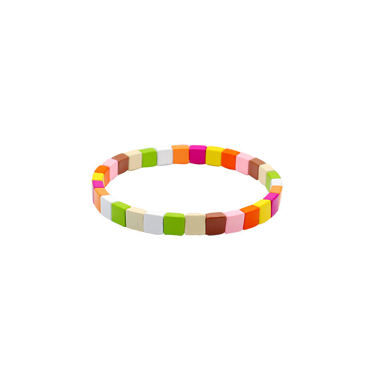 Pulseira Elástica Colorida Minimalista