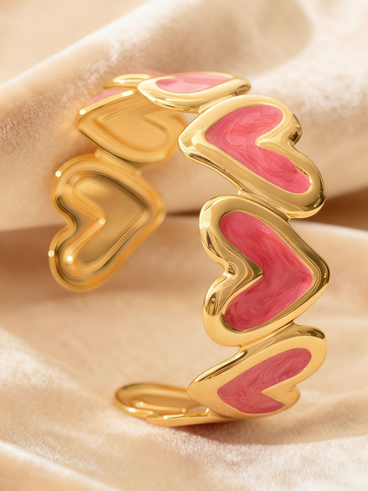 Pulseira Coração Esmaltado