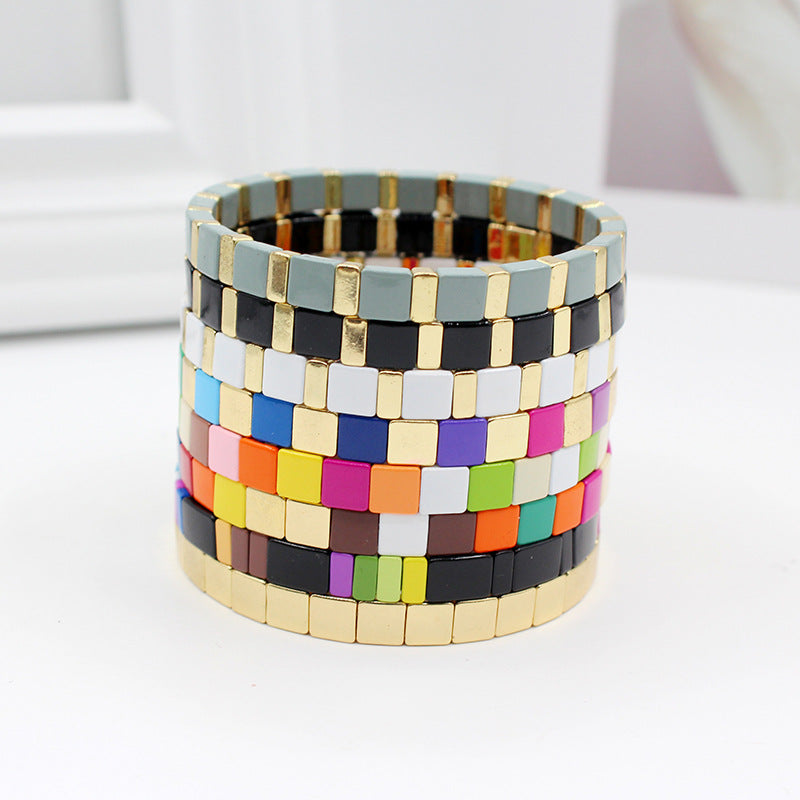 Pulseira Elástica Colorida Minimalista