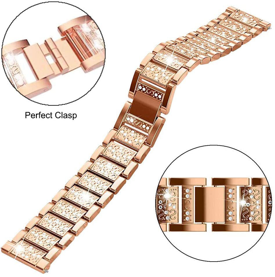 Bracelete de Contas com Cristais para Smartwatch
