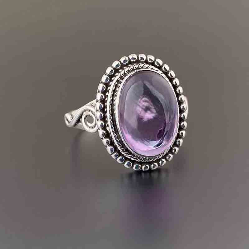 Anel Retro Artístico Roxo