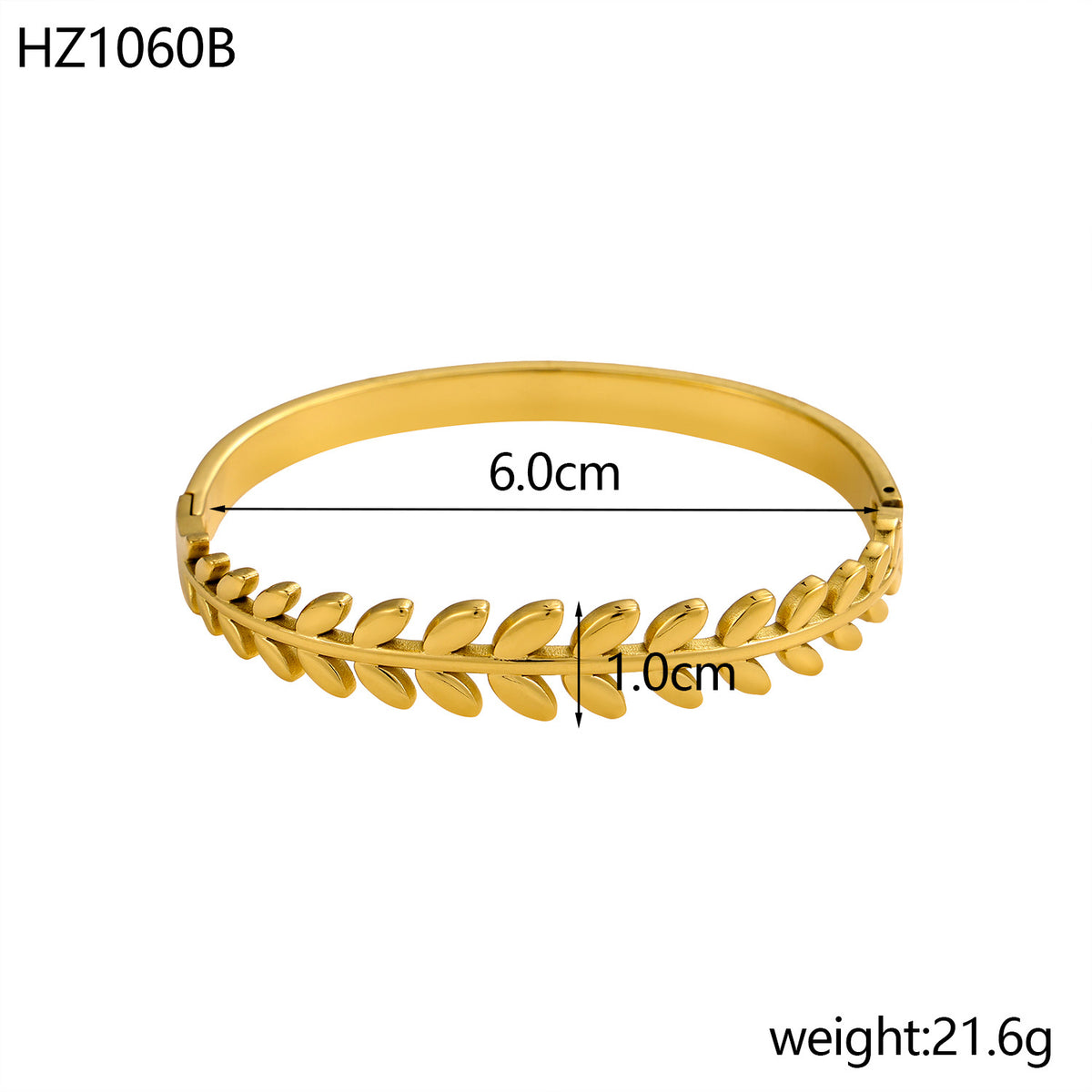 Pulseira Ramo de Folhas Minimalista