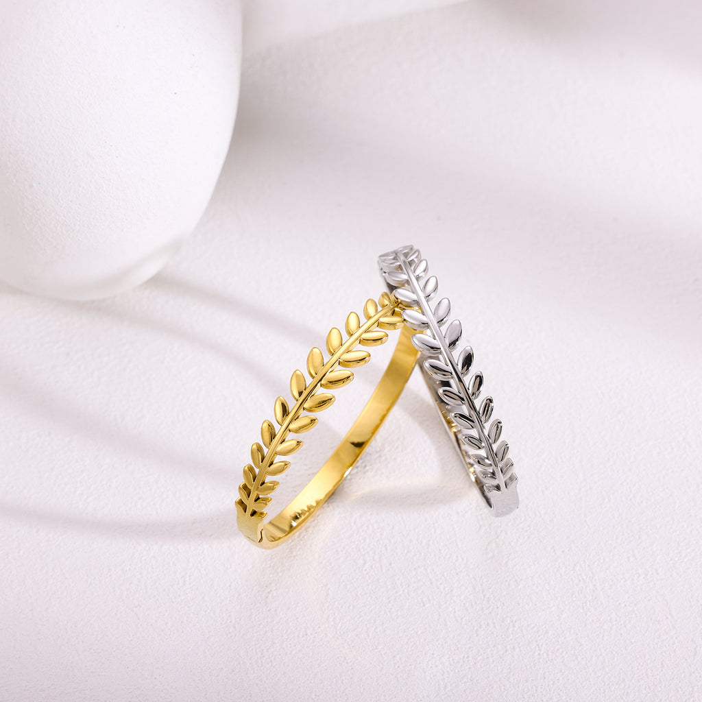 Pulseira Ramo de Folhas Minimalista