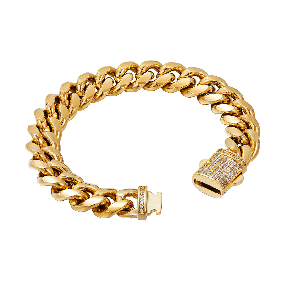 Pulseira Aço Titânio Dourado