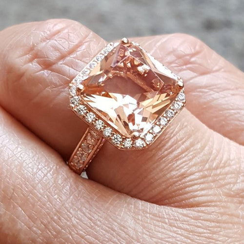 European And American Luxury Inlaid Dazzling Ring