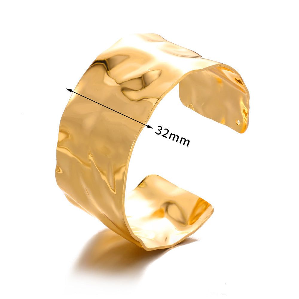 Pulseira Ajustável Aço Titânio Dourado
