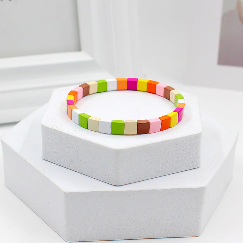 Pulseira Elástica Colorida Minimalista