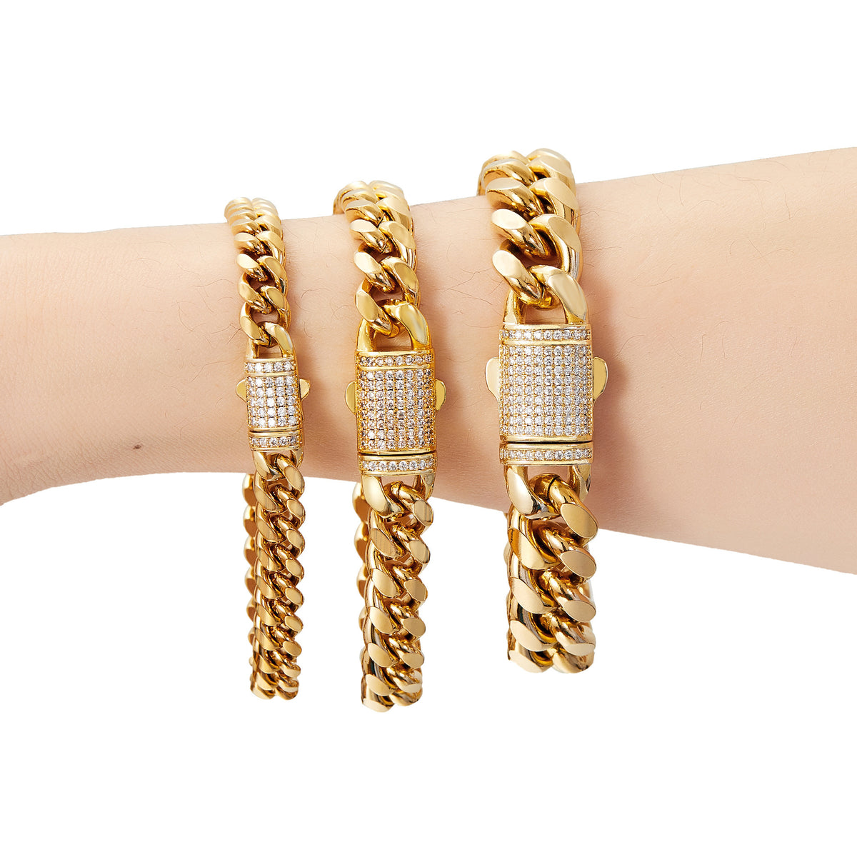 Pulseira Aço Titânio Dourado
