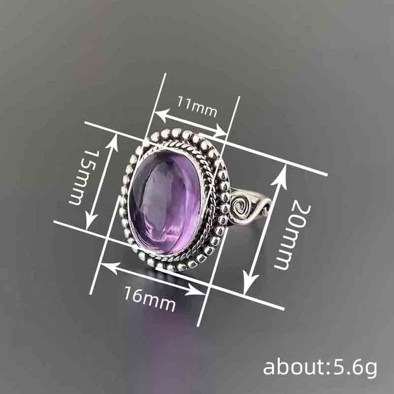 Anel Retro Artístico Roxo