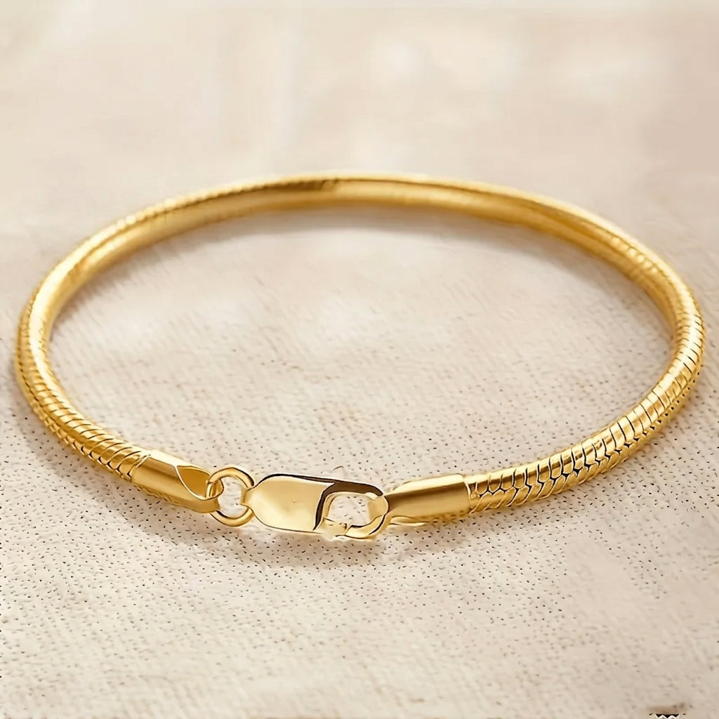 Pulseira Corrente Serpente - Banhada a Prata