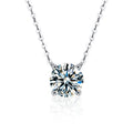 Colar Solitário Moissanite Prata 925