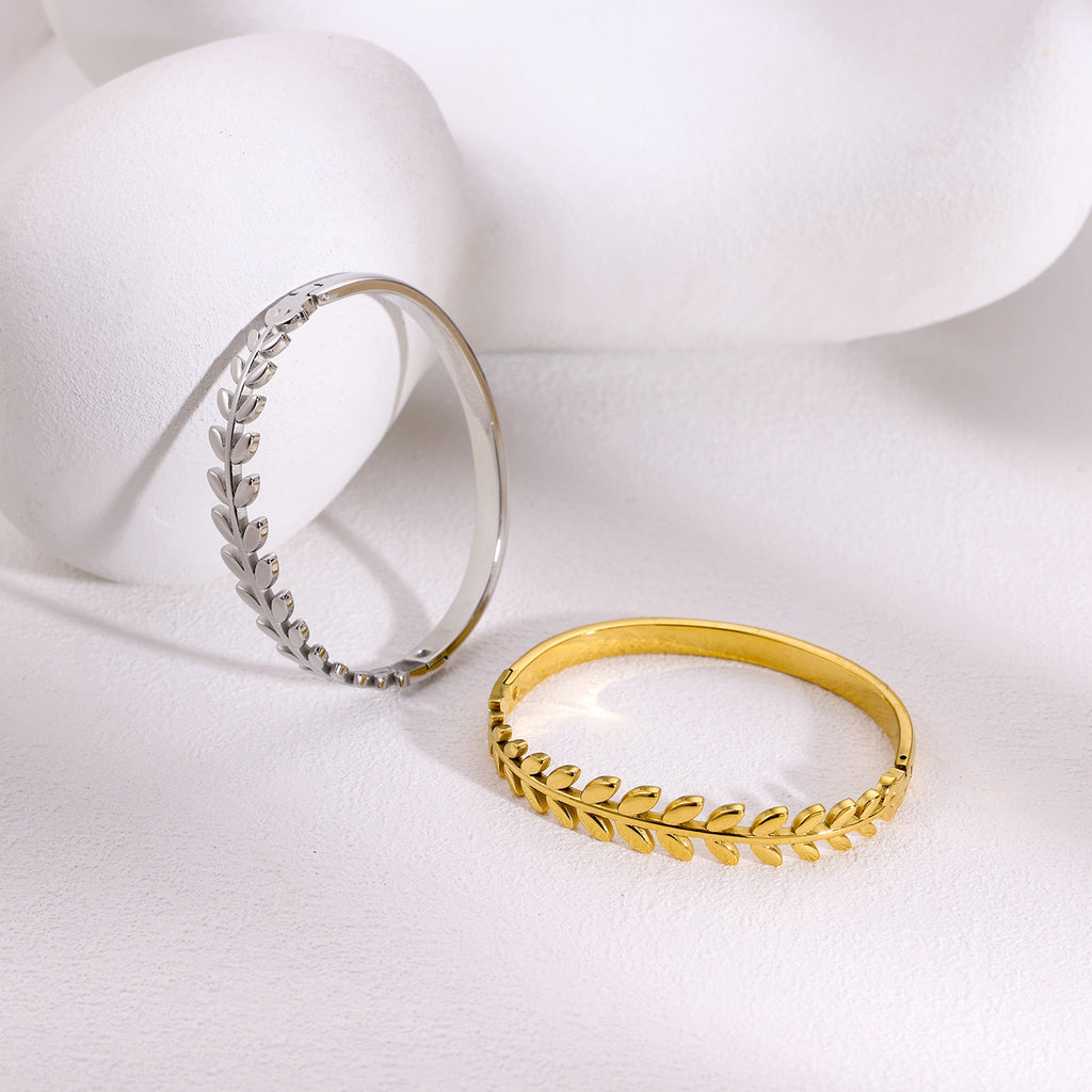 Pulseira Ramo de Folhas Minimalista