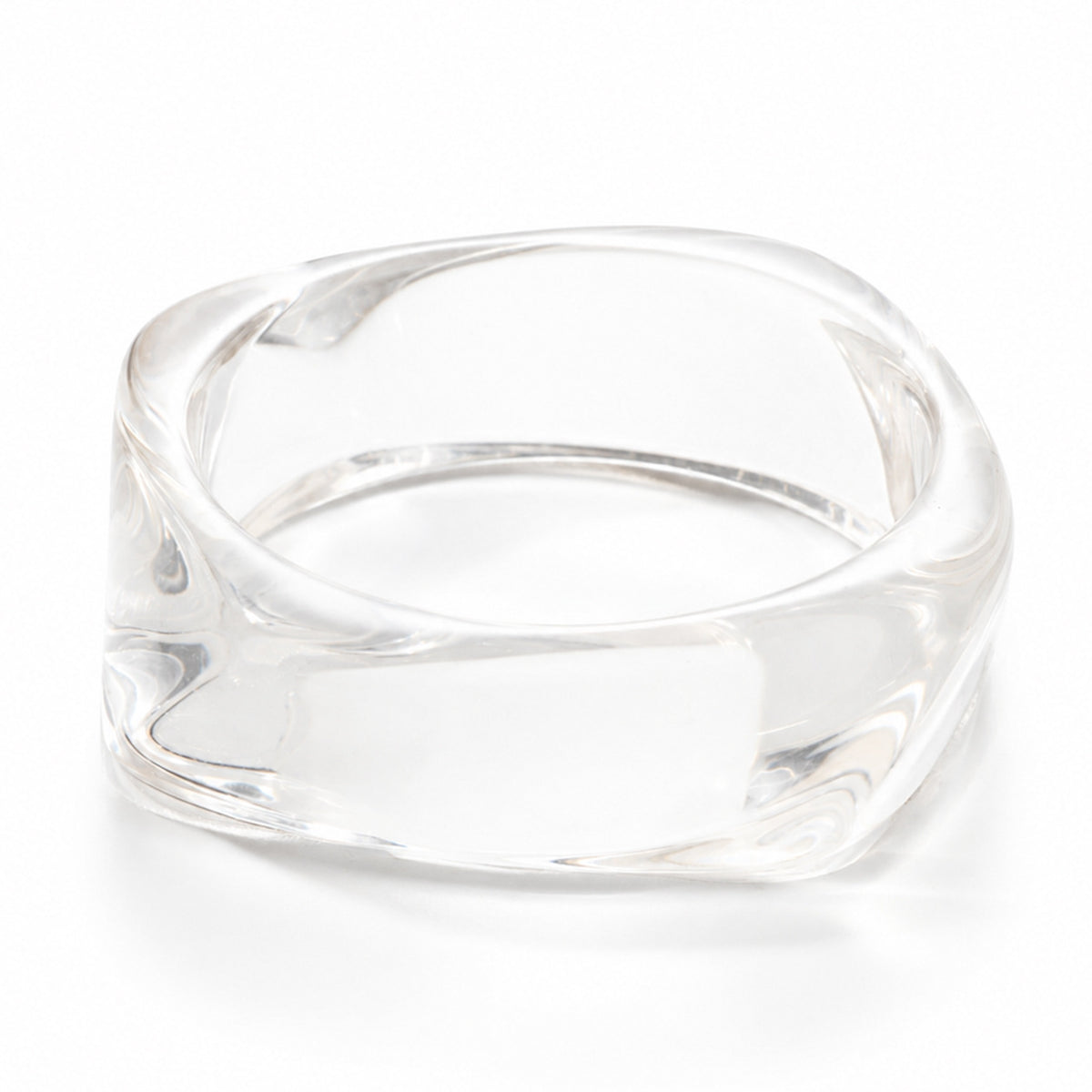 Pulseira Resina Degradê - Branco Transparente