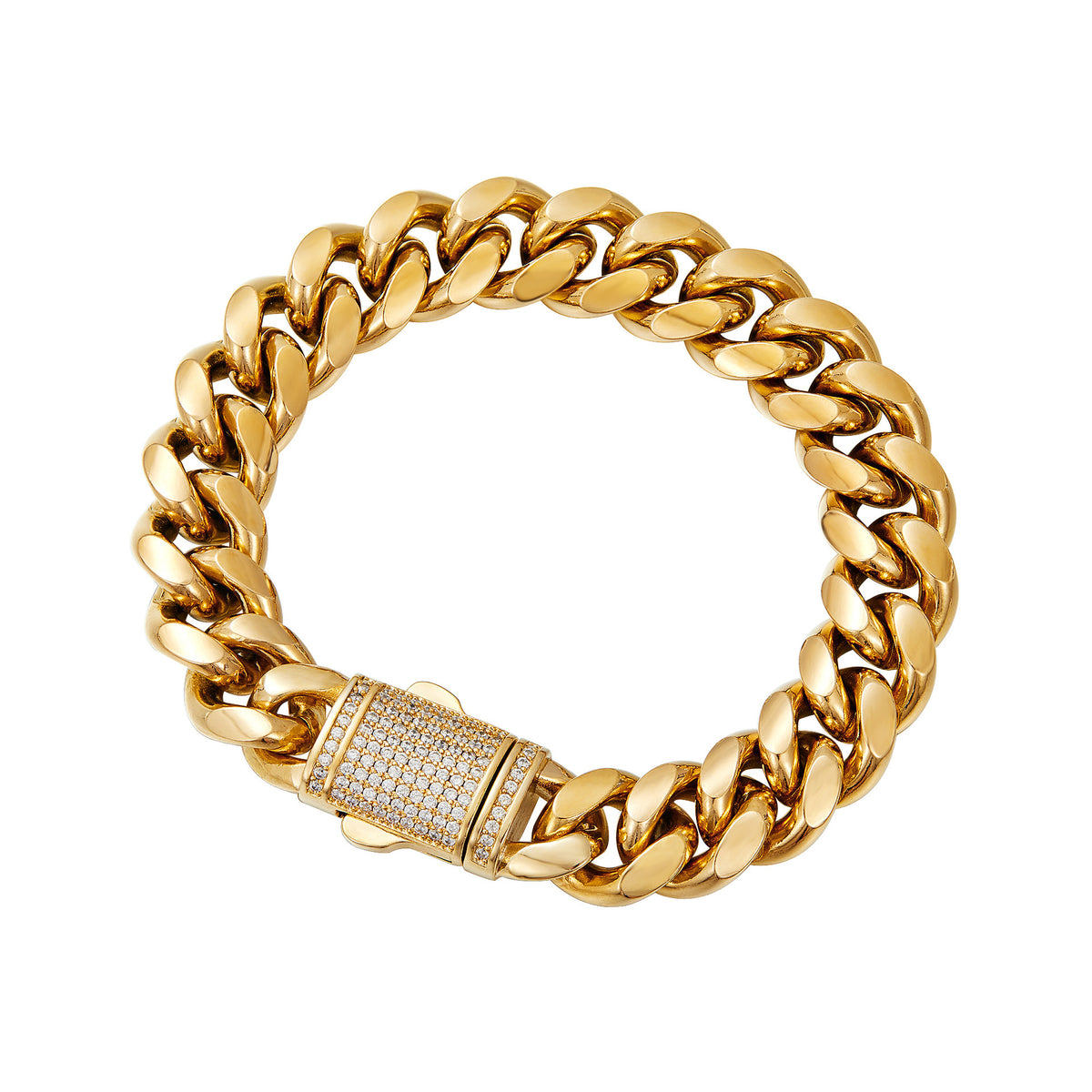 Pulseira Aço Titânio Dourado
