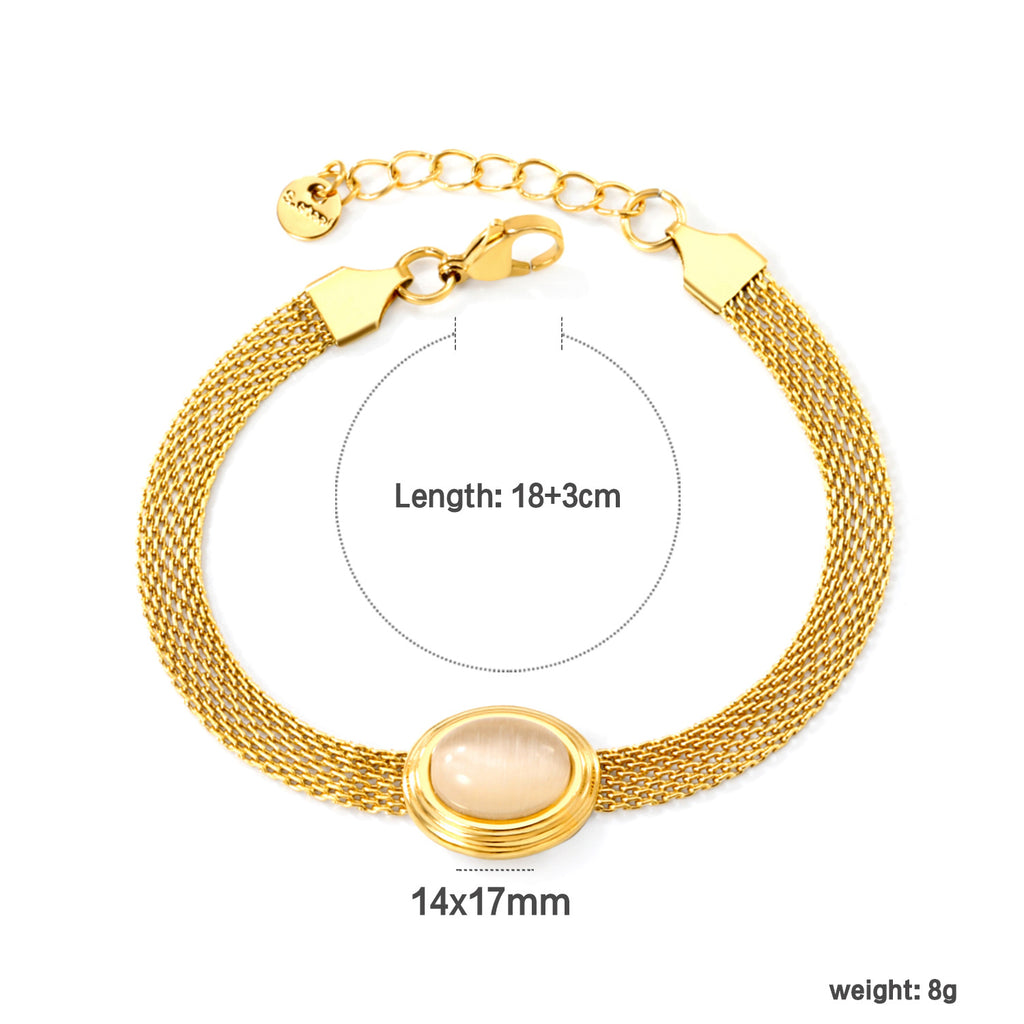 Pulseira e Fio Aço Inoxidável Banhado 18k - Mais Vendida