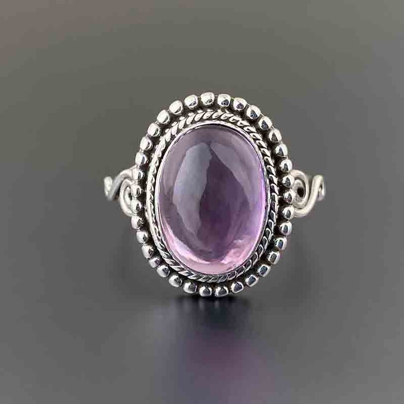 Anel Retro Artístico Roxo