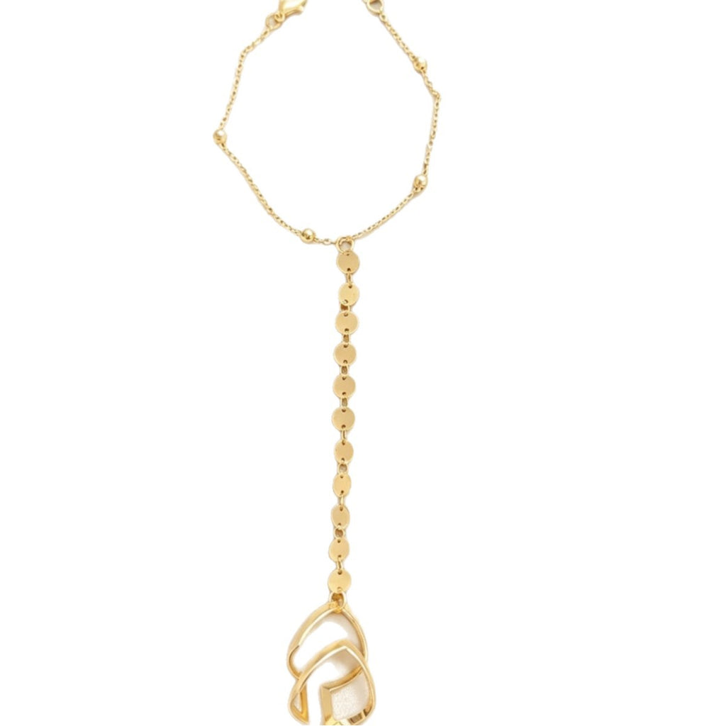 Pulseira-Anel Corrente Elegante para Cerimónia