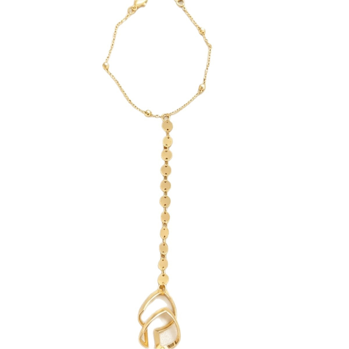 Pulseira-Anel Corrente Elegante para Cerimónia